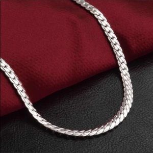 New 18K real white gold plated necklace